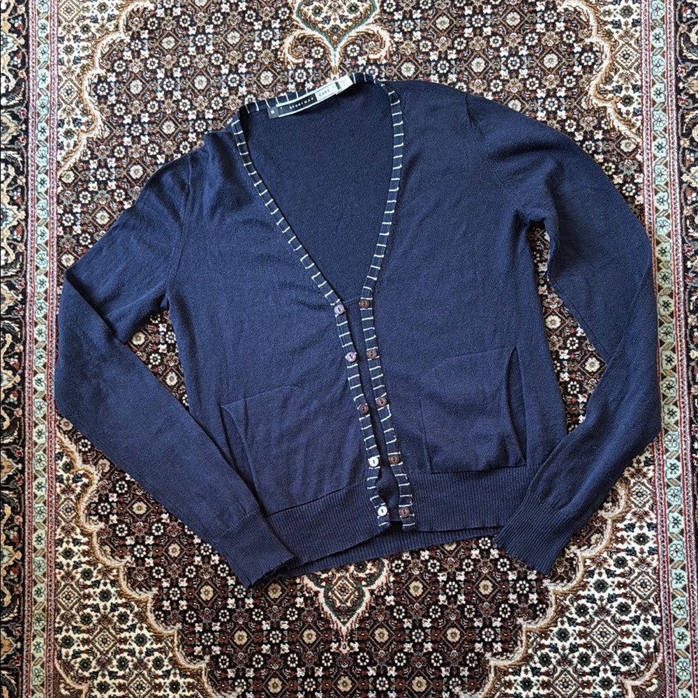 Sportmax classic navy cardigan. Size M